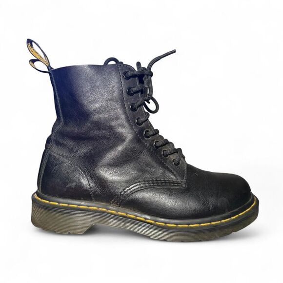 Dr. Martens 1460 Pascal Black Leather Boots Women’s Size 8 (EU 39) AirWair Lace - Picture 3 of 8